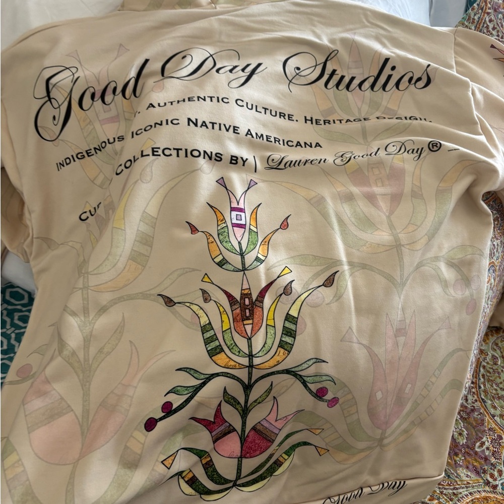 Good Day Studios Beige Graphic Hoodie